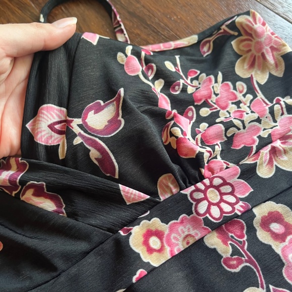 π2/$14π y2k digit@l clothing floral asymmetrical tie-back blouse - Picture 3 of 9